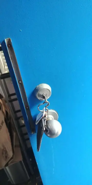 Rekeyed commercial door